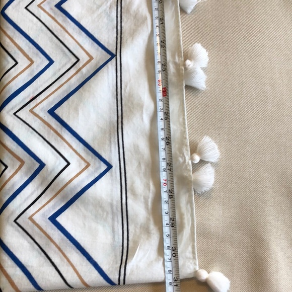 JCREW INFINITY SCARF 💯 cotton with fringe - Picture 7 of 8